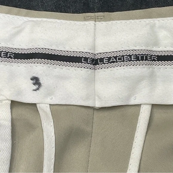 Jos A Bank Leadbetter Golf Pants Mens 34x29 Expandable Waist Pleated Front Khaki - Picture 7 of 8